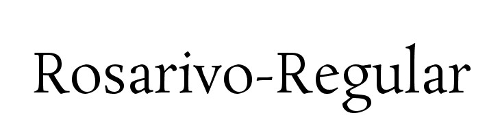 Rosarivo-Regular Font