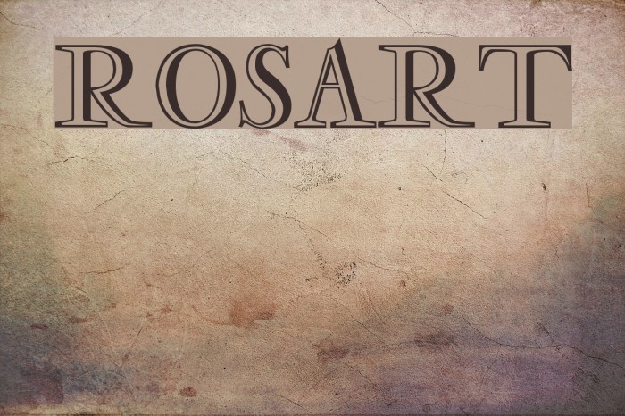 Rosart フォント examples