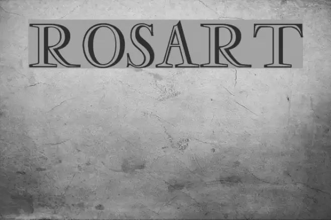 Rosart Font examples