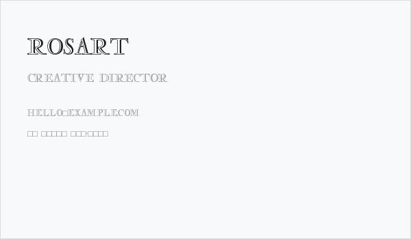 Rosart Business Card