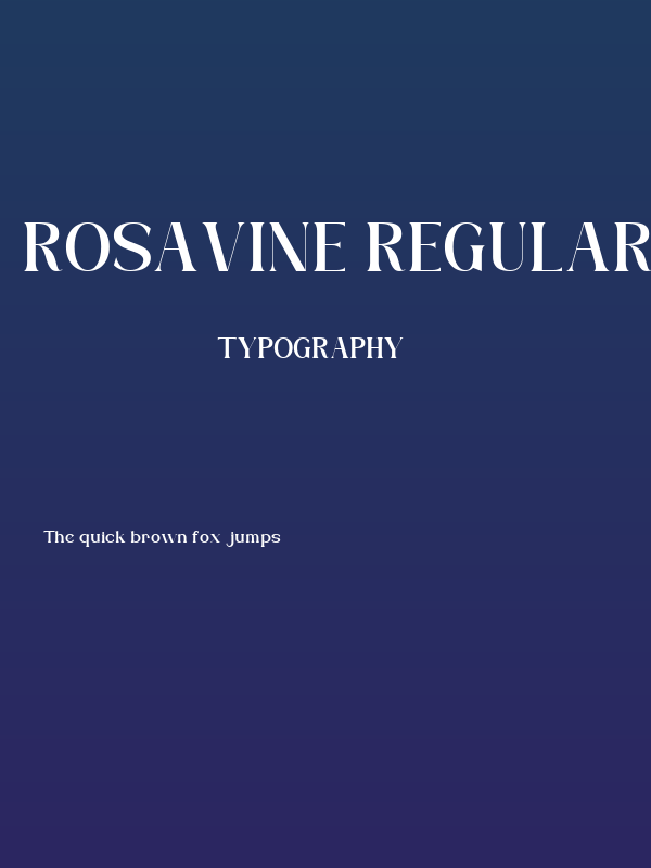 Rosavine Regular Poster