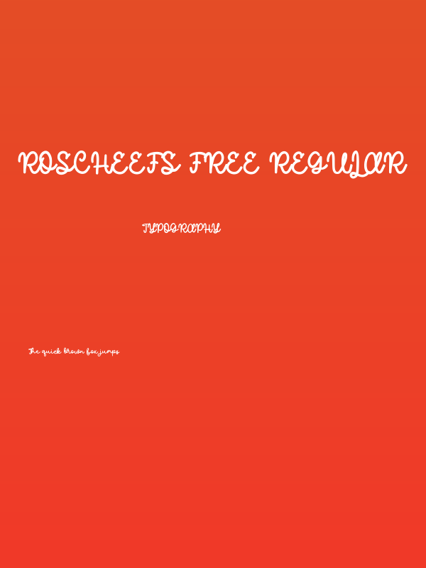 Roscheefs Free Regular Poster