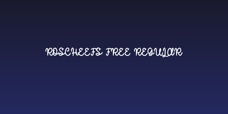 Roscheefs Free Regular Social Header