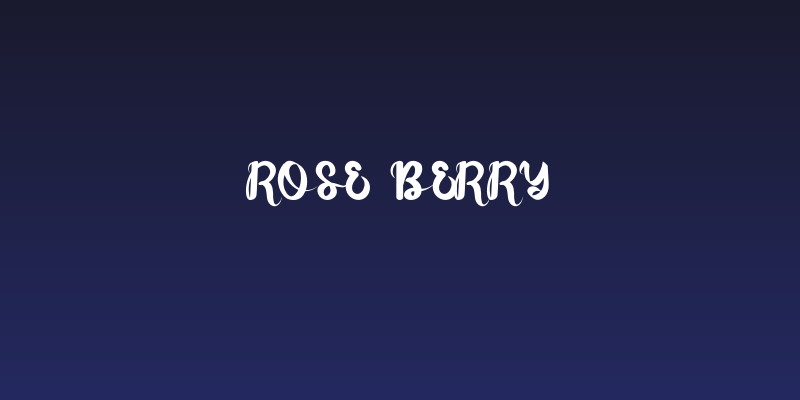 Rose Berry Social Header