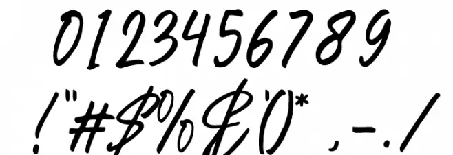 Rose Flinch Script Font OTHER CHARS