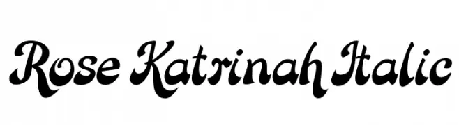 Rose Katrinah Italic  Fuentes Gratis Descargar