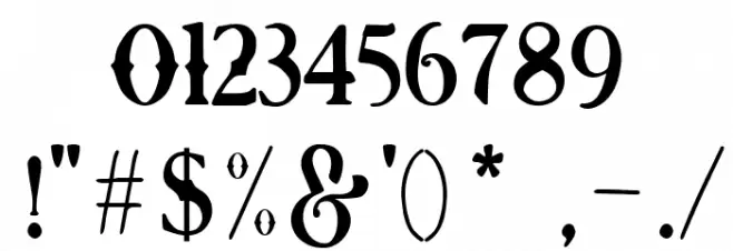 Rose Knight Regular Font OTHER CHARS