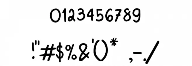 Rose Marie Regular Font OTHER CHARS