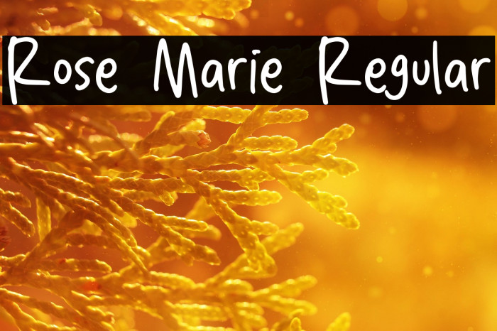 Rose Marie Regular Example 1