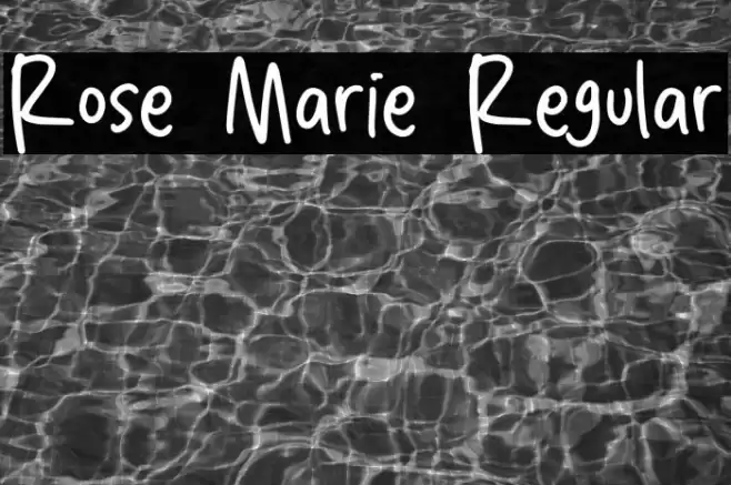 Rose Marie Regular Font examples
