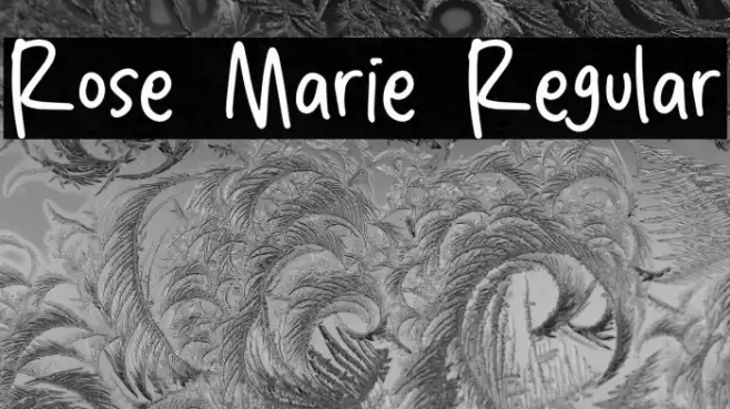 Rose Marie Regular Font examples