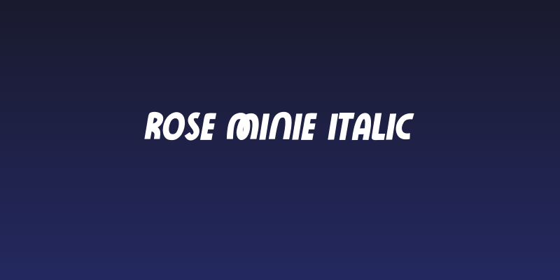Rose Minie Italic Social Header