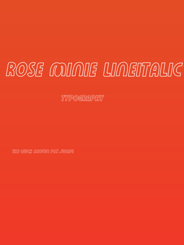 Rose Minie LineItalic Poster