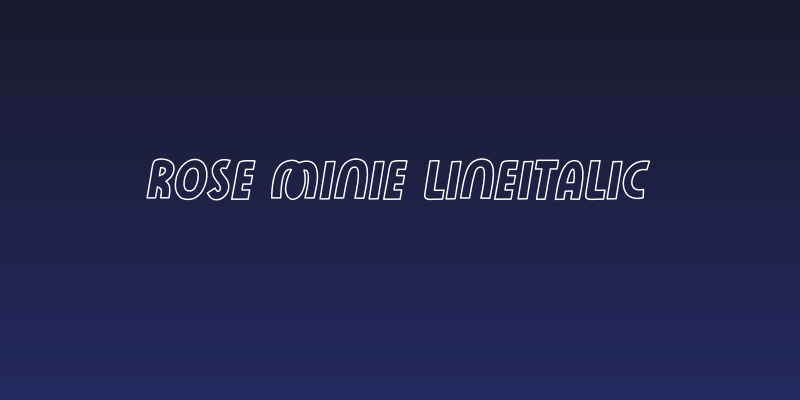 Rose Minie LineItalic Social Header