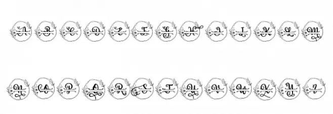 Rose Monogram Polices MAJUSCULES