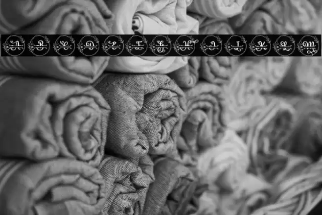 Rose Monogram Font examples