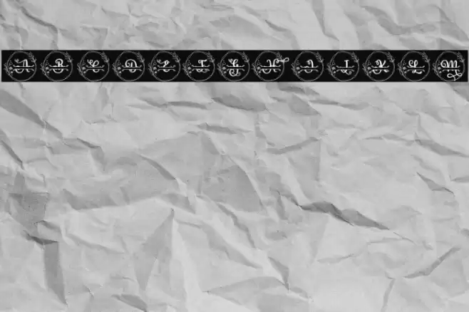 Rose Monogram Font examples