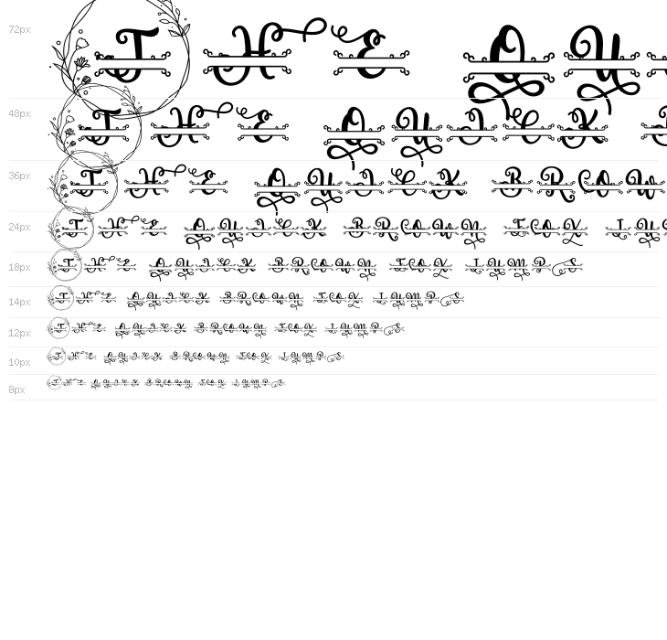 Rose Monogram Waterfall