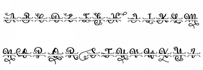 Rose Monogram फ़ॉन्ट लोअरकेस