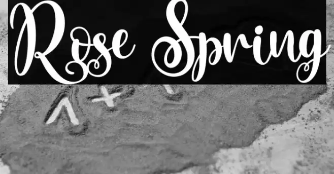 Rose Spring Font examples