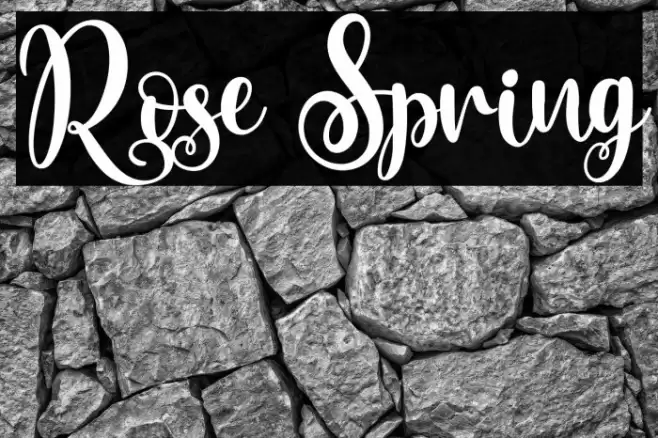 Rose Spring Font examples