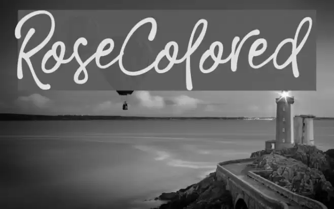 RoseColored Font examples