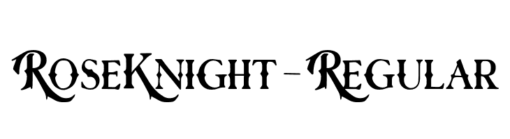 RoseKnight-Regular  नि: शुल्क फ़ॉन्ट्स डाउनलोड