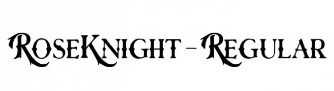 RoseKnight-Regular  免费字体下载