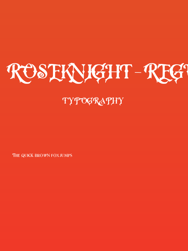 RoseKnight-Regular Poster