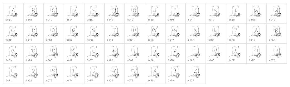 RoseNote Character Map