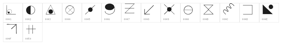 RoseXStitch Character Map