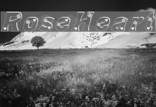 Rose_Heart Font examples