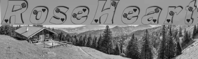 Rose_Heart Font examples