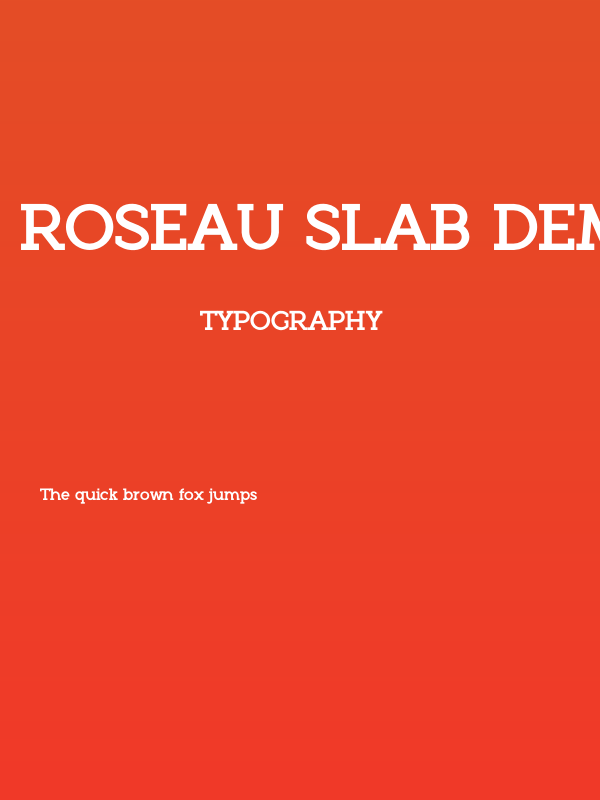 Roseau Slab Demo Poster