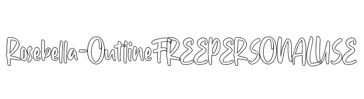 Rosebella-Outline FREE PERSONAL USE  font caratteri gratis