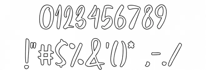 Rosebella-Outline FREE PERSONAL USE Font OTHER CHARS