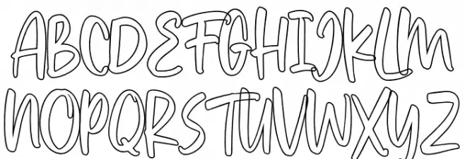 Rosebella-Outline FREE PERSONAL USE Caratteri MAIUSCOLE