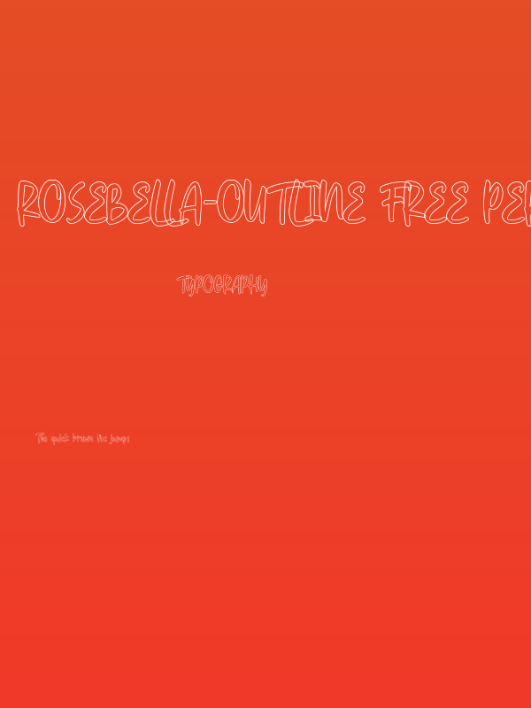 Rosebella-Outline FREE PERSONAL USE Poster