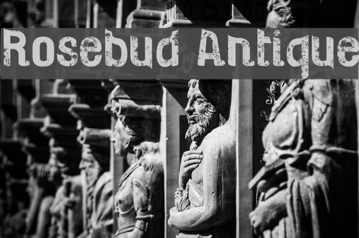 Rosebud Antique Font examples