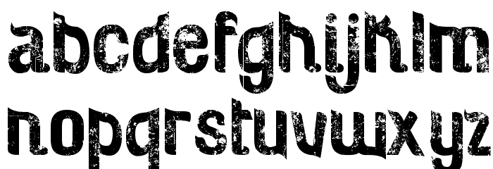 Rosebud Antique Font LOWERCASE
