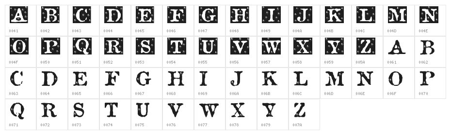 Rosebud Sweet Character Map