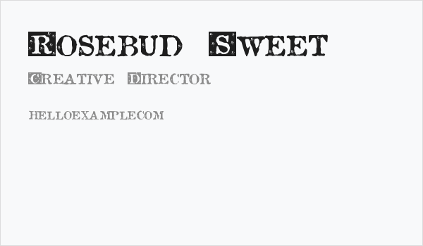 Rosebud Sweet Business Card