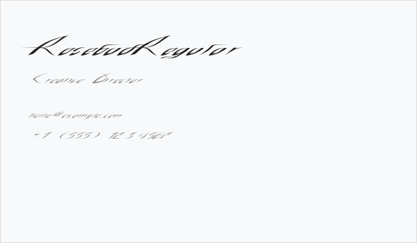 RosebudRegular Business Card