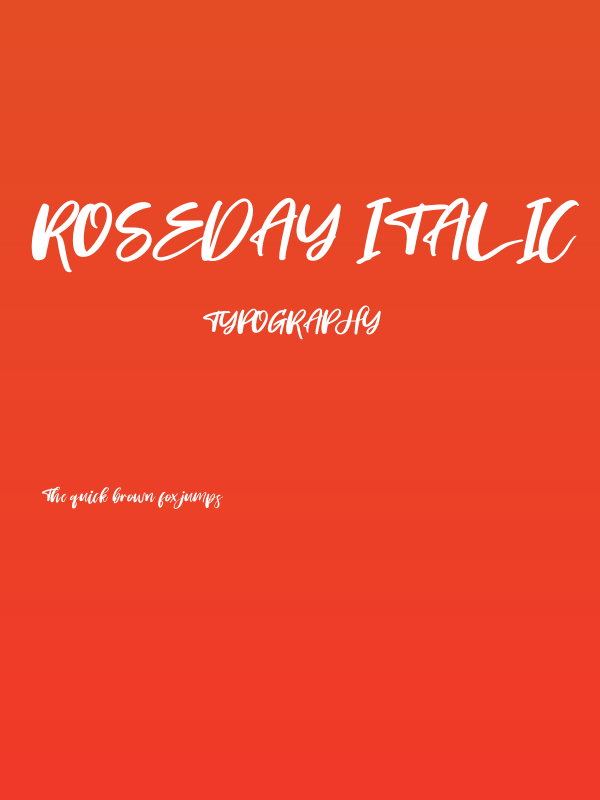 Roseday Italic Poster