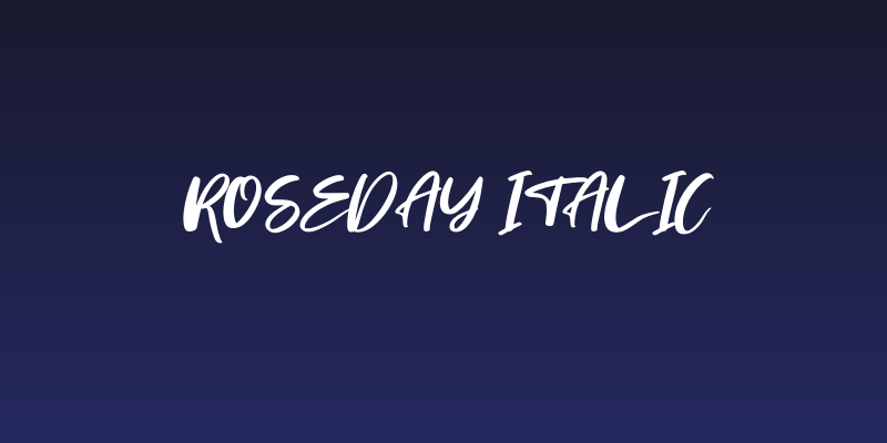 Roseday Italic Social Header