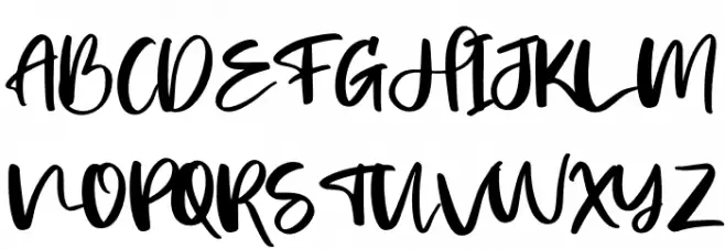 Roseday Font UPPERCASE