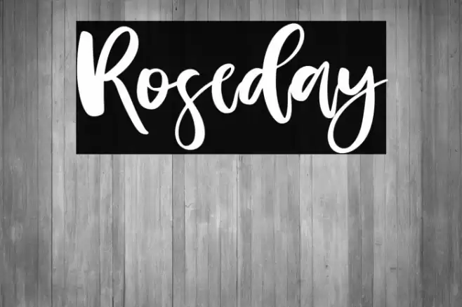Roseday Font examples