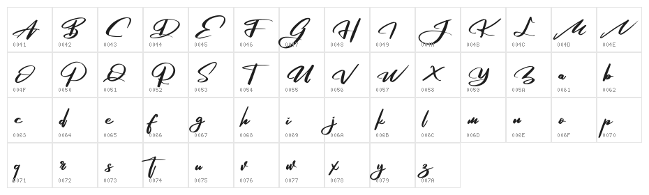 Rosega FREE Character Map