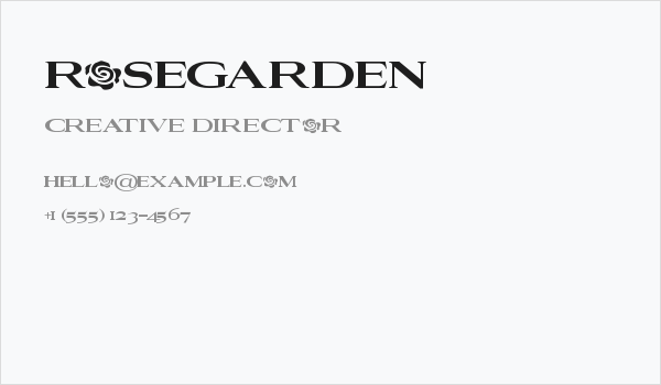 Rosegarden Business Card