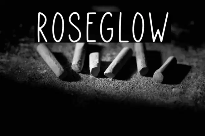 Roseglow Font examples
